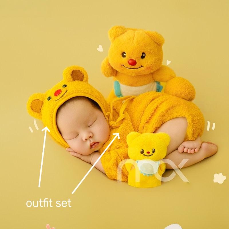 Yellow Bear Theme Set - Newborn Photography Props - Image 2
